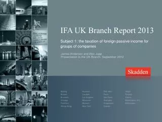 IFA UK Branch Report 2013