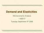 Demand and Elasticities - slide 1