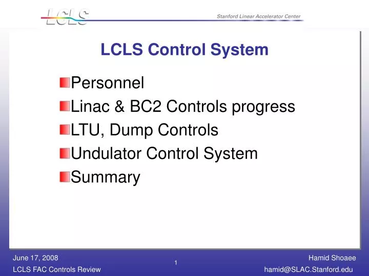 lcls control system