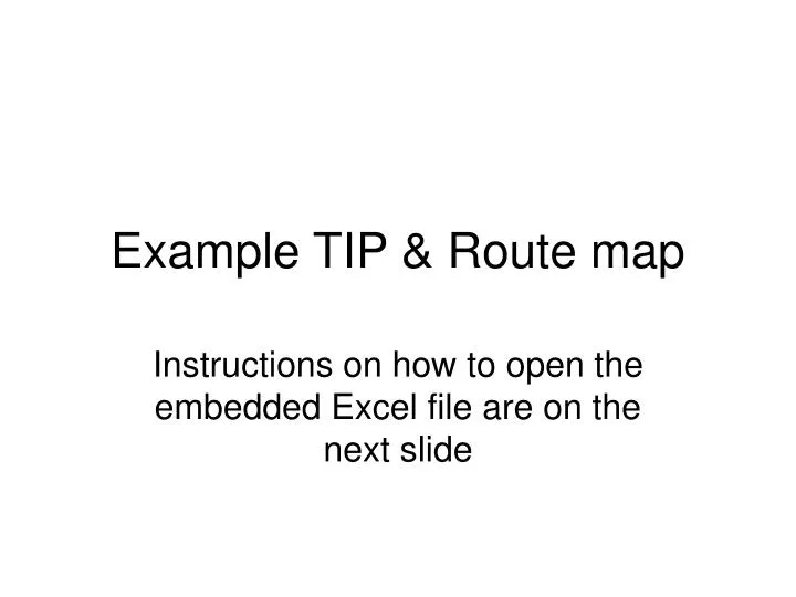 example tip route map
