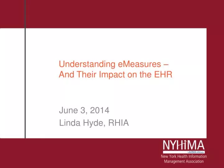 understanding emeasures and their impact on the ehr