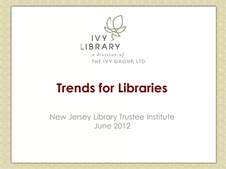 trends for libraries