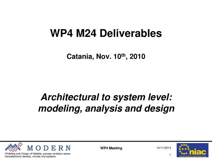 wp4 m24 deliverables catania nov 10 th 2010