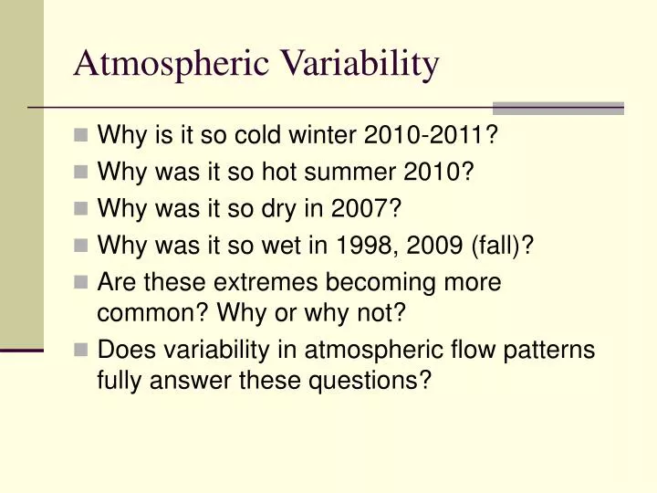atmospheric variability