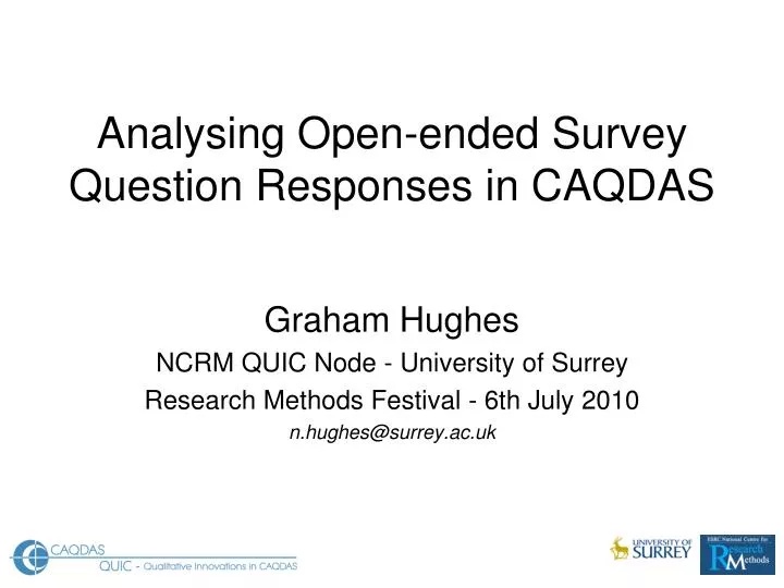 analysing open ended survey question responses in caqdas