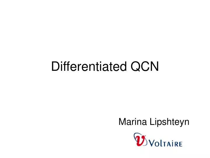 differentiated qcn