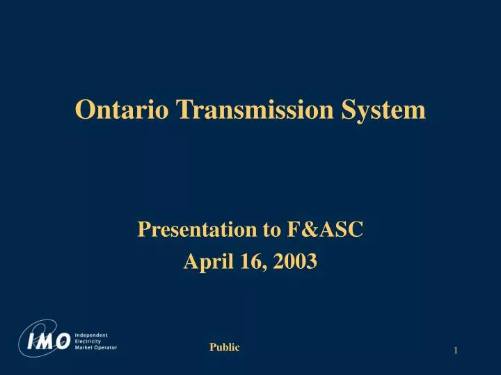 ontario transmission system