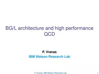 BG/L architecture and high performance QCD
