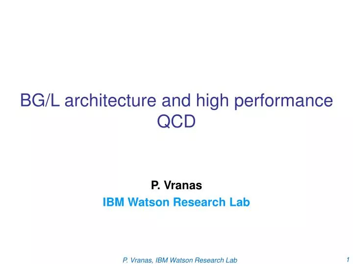 bg l architecture and high performance qcd