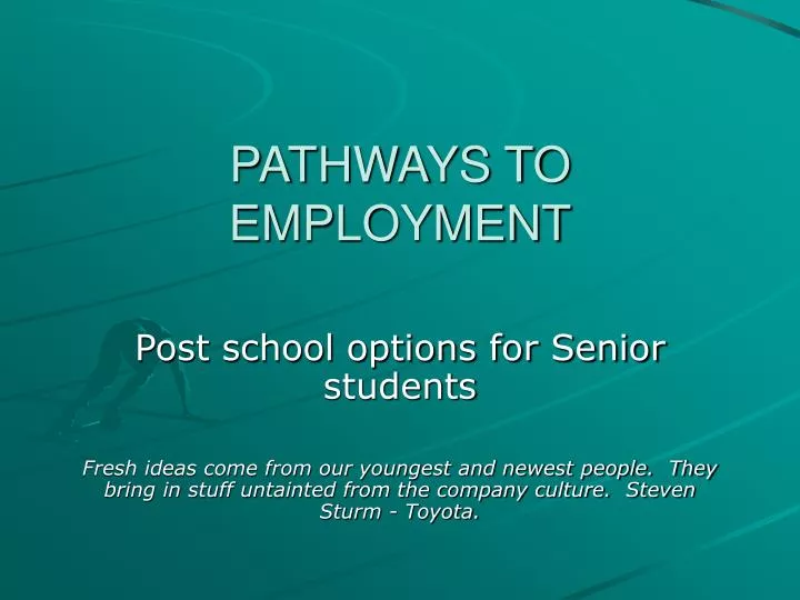 pathways to employment