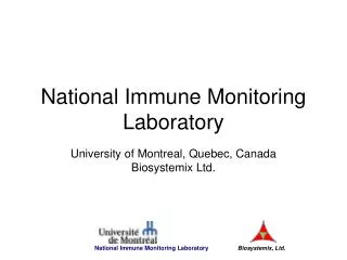 National Immune Monitoring Laboratory