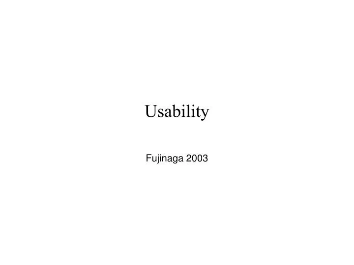 usability