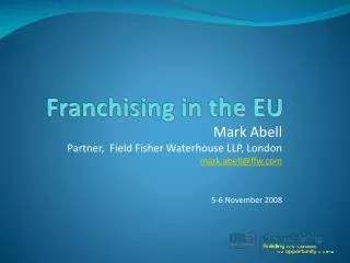 Franchising in the EU