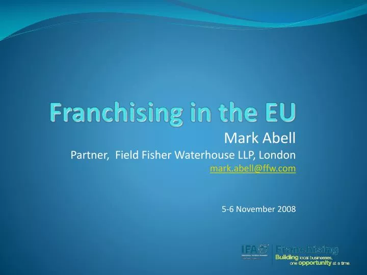 franchising in the eu