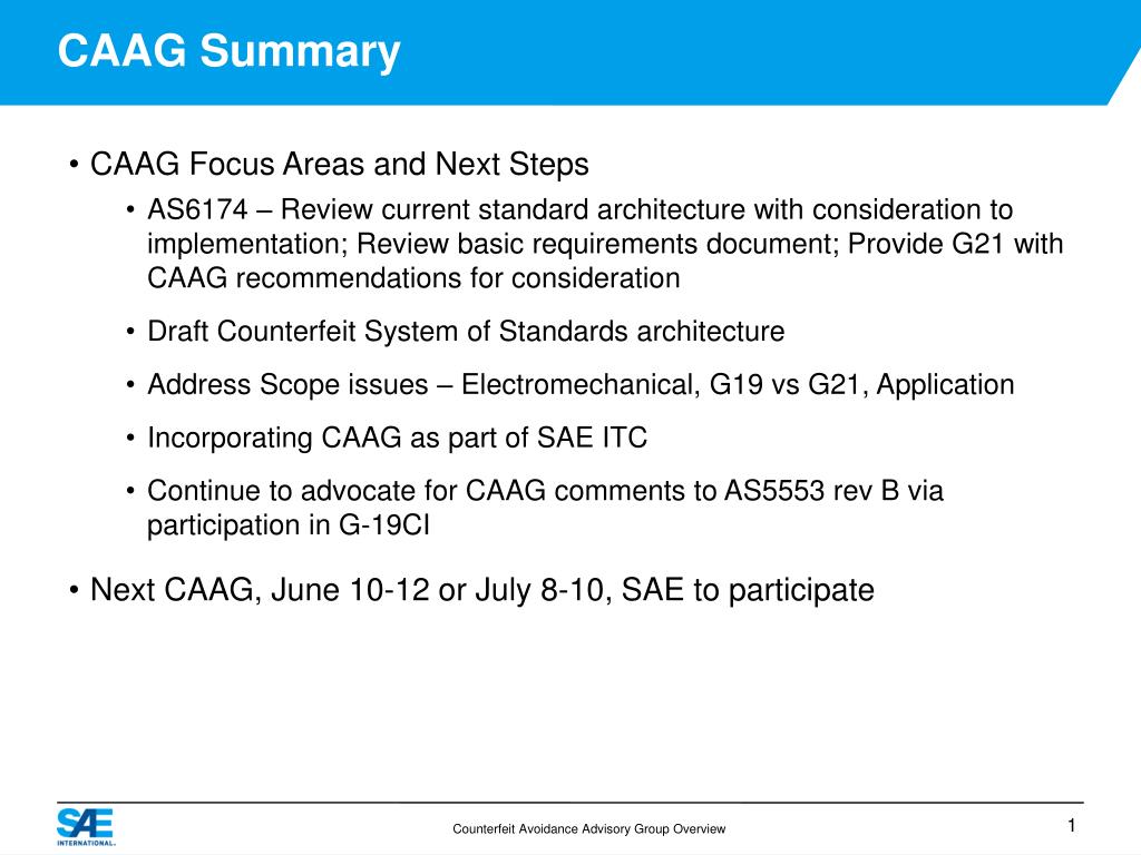 PPT - CAAG Summary PowerPoint Presentation, free download - ID:6618912