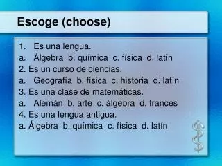 escoge choose
