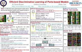 Efficient Discriminative Learning of Parts-based Models