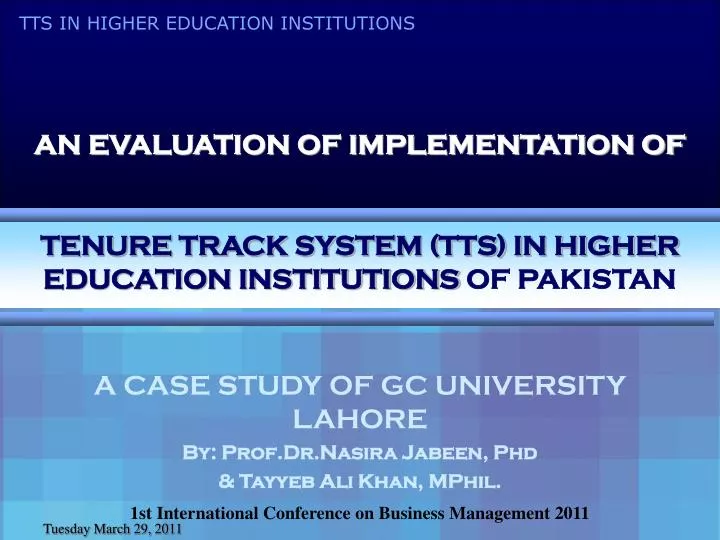 a case study of gc university lahore by prof dr nasira jabeen phd tayyeb ali khan mphil