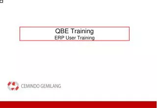 QBE Training ERP User Training