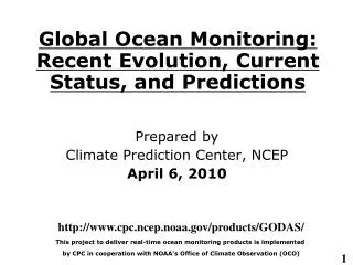 global ocean monitoring recent evolution current status and predictions
