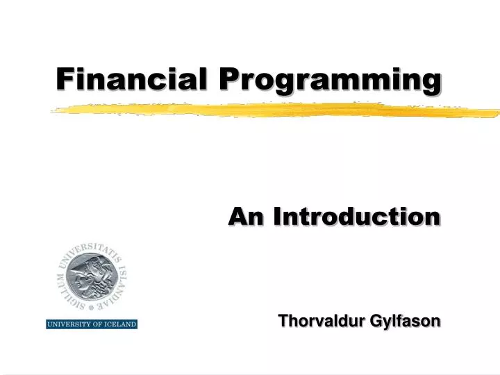 financial programming
