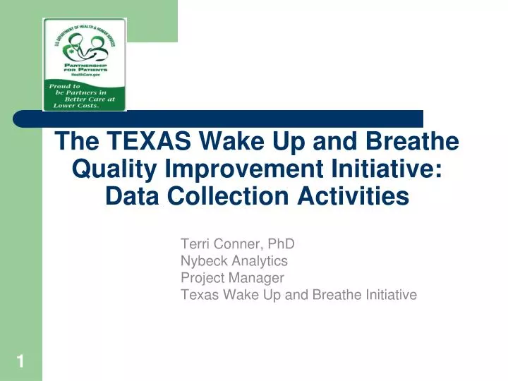 the texas wake up and breathe quality improvement initiative data collection activities