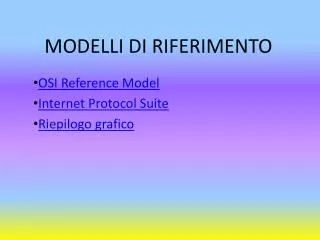 modelli di riferimento