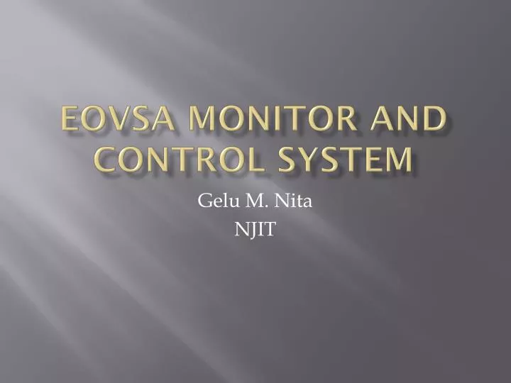 eovsa monitor and control system