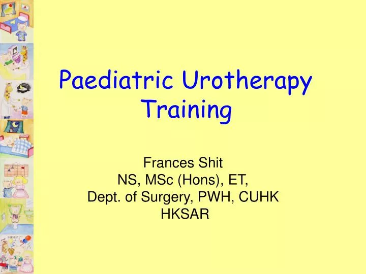 paediatric urotherapy training