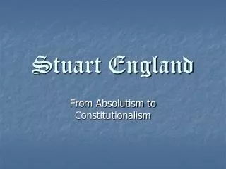 Stuart England