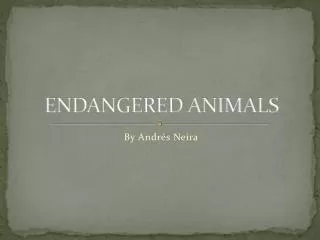 ENDANGERED ANIMALS