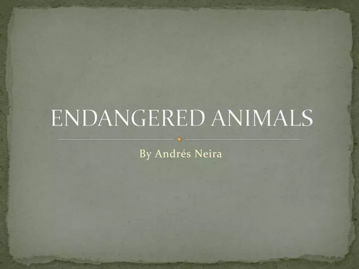 endangered animals