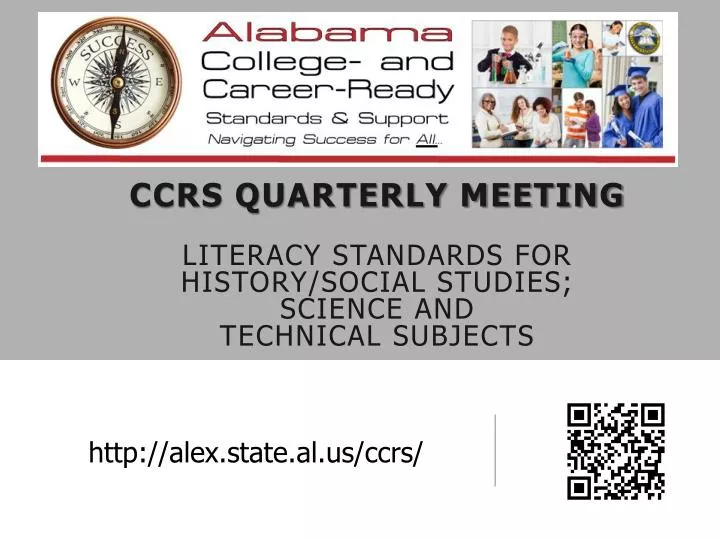 ccrs quarterly meeting literacy standards for history social studies science and technical subjects