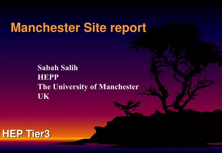 manchester site report