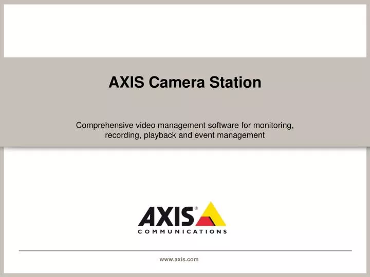 axis camera station