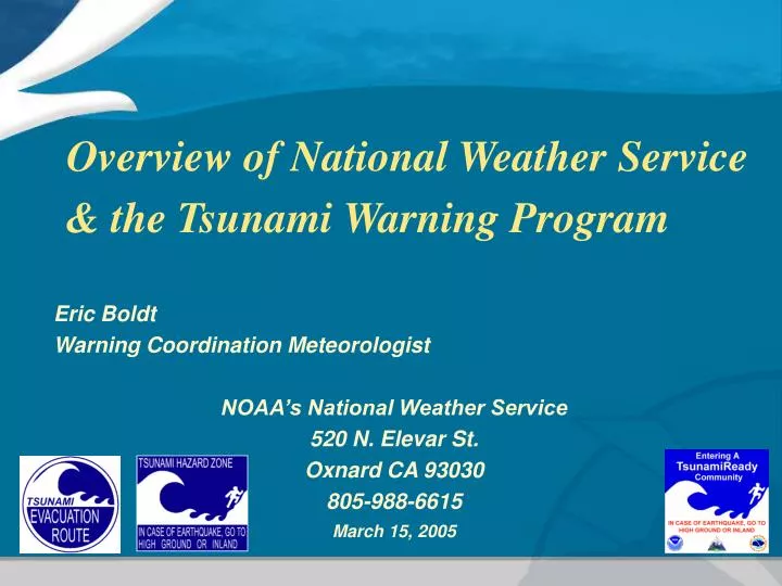 overview of national weather service the tsunami warning program