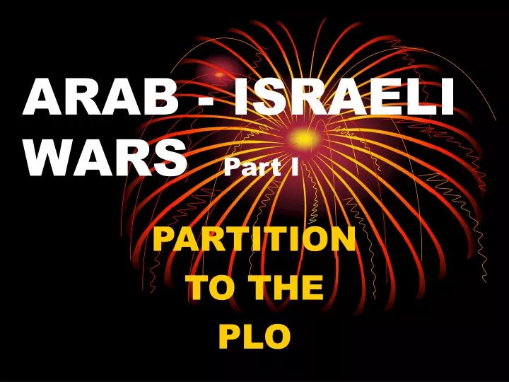 arab israeli wars part i