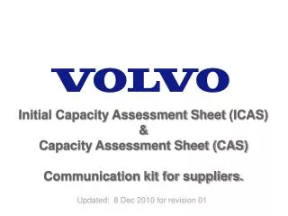 Initial Capacity Assessment Sheet (ICAS) &amp; Capacity Assessment Sheet (CAS)