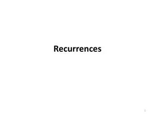 Recurrences