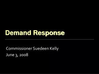 Demand Response