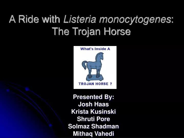 a ride with listeria monocytogenes the trojan horse