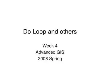 Do Loop and others
