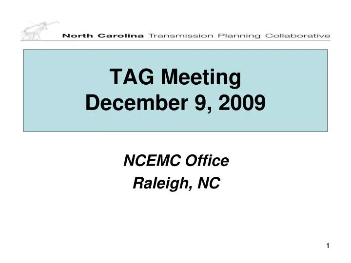 tag meeting december 9 2009