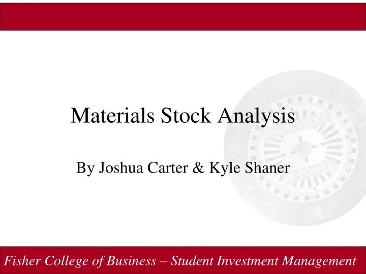 materials stock analysis