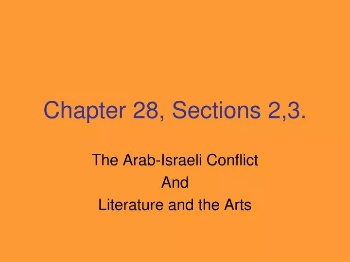 chapter 28 sections 2 3