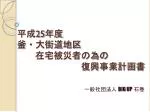 平成 25 年度 釜・大街道地区 　　在宅被災者の為の 　　　　　　　復興事業計画書 - slide 1