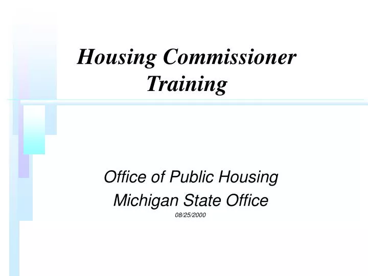 housing commissioner training