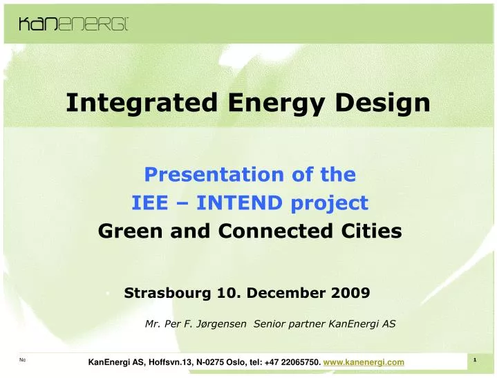 integrated energy design