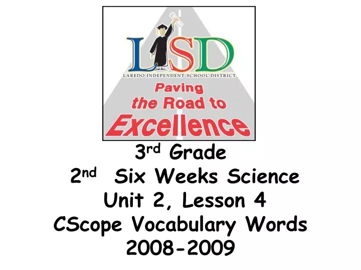 3 rd grade 2 nd six weeks science unit 2 lesson 4 cscope vocabulary words 2008 2009