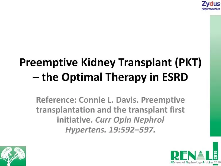 preemptive kidney transplant pkt the optimal therapy in esrd